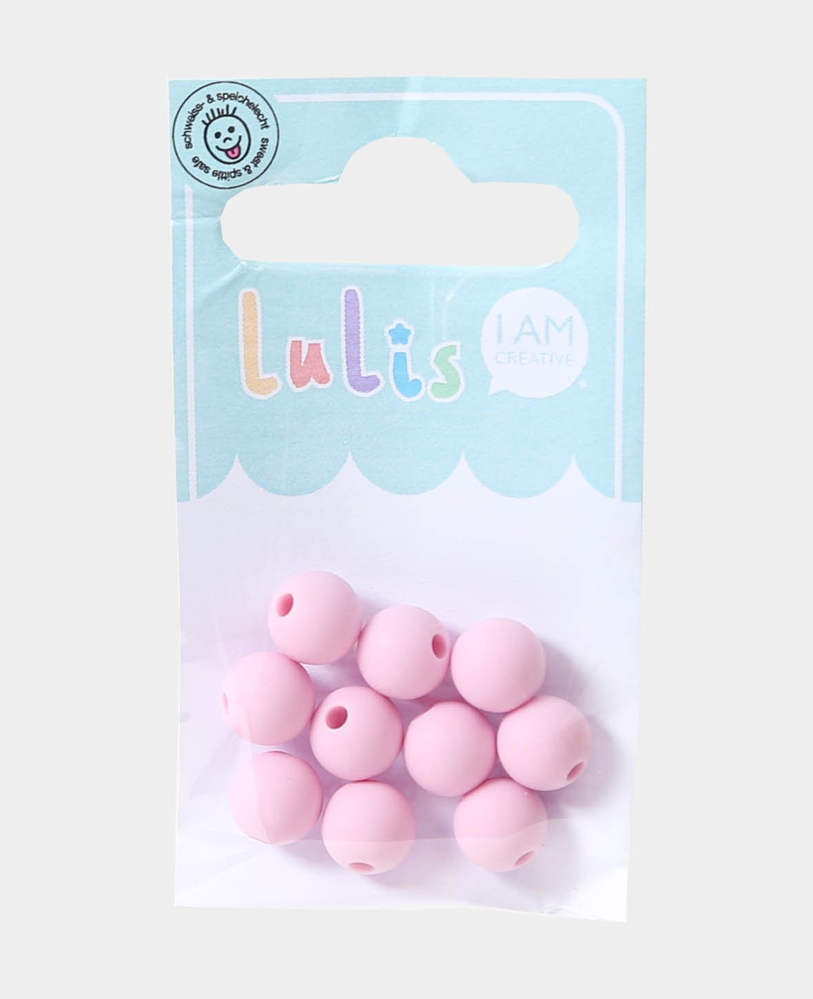 Beads for dummy chains, light pink, ø 0.9 cm, 10 pcs.