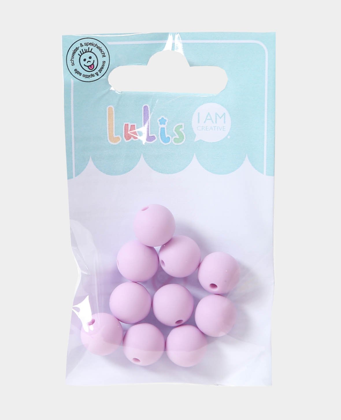 Beads for dummy chains, light lilac, ø 1.2 cm, 10 pcs.
