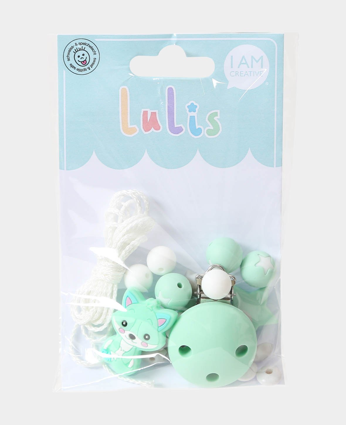 Nuggiketten Set 4, Mint, ø 0.8 - 3.5 cm, 18 teilig