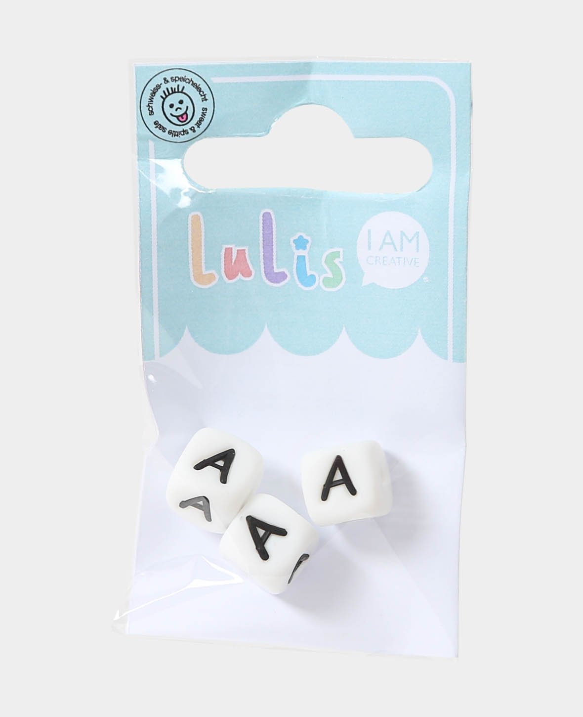 Letters A for dummy chains, B/W, 1 x 1 cm, 3 pcs.
