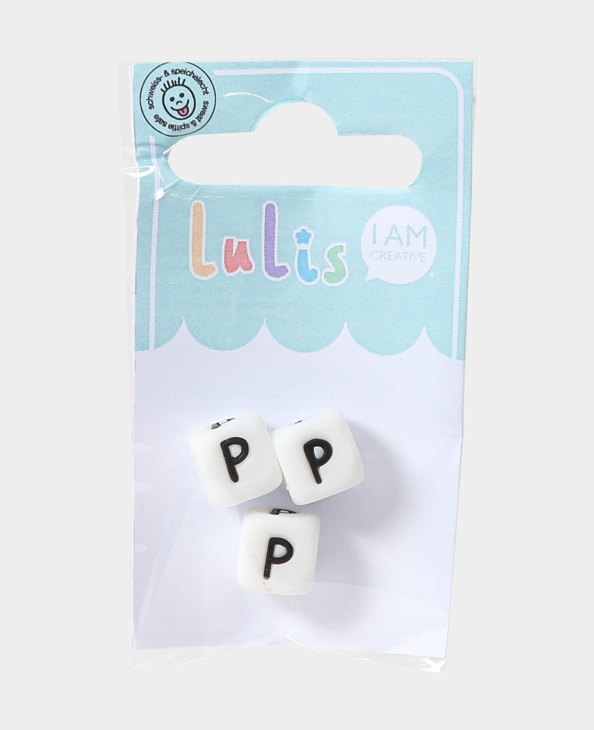 Letters P for dummy chains, B/W, 1 x 1 cm, 3 pcs.