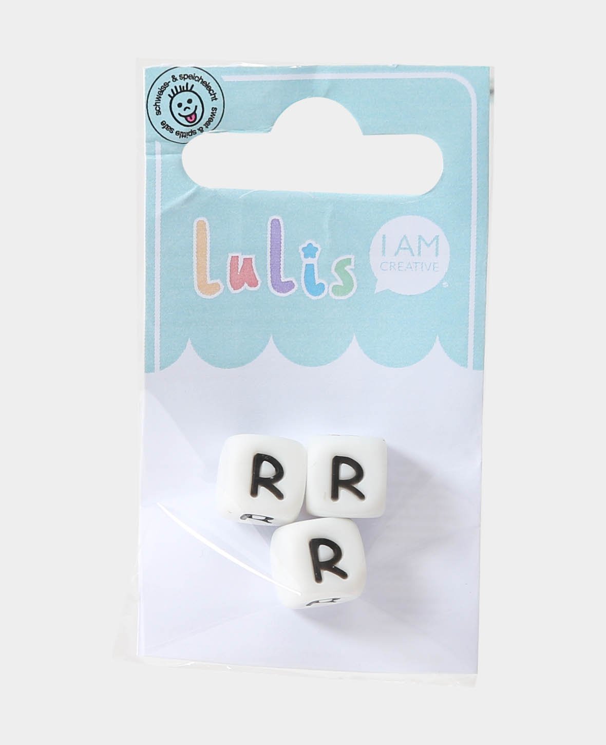 Letters R for dummy chains, B/W, 1 x 1 cm, 3 pcs.
