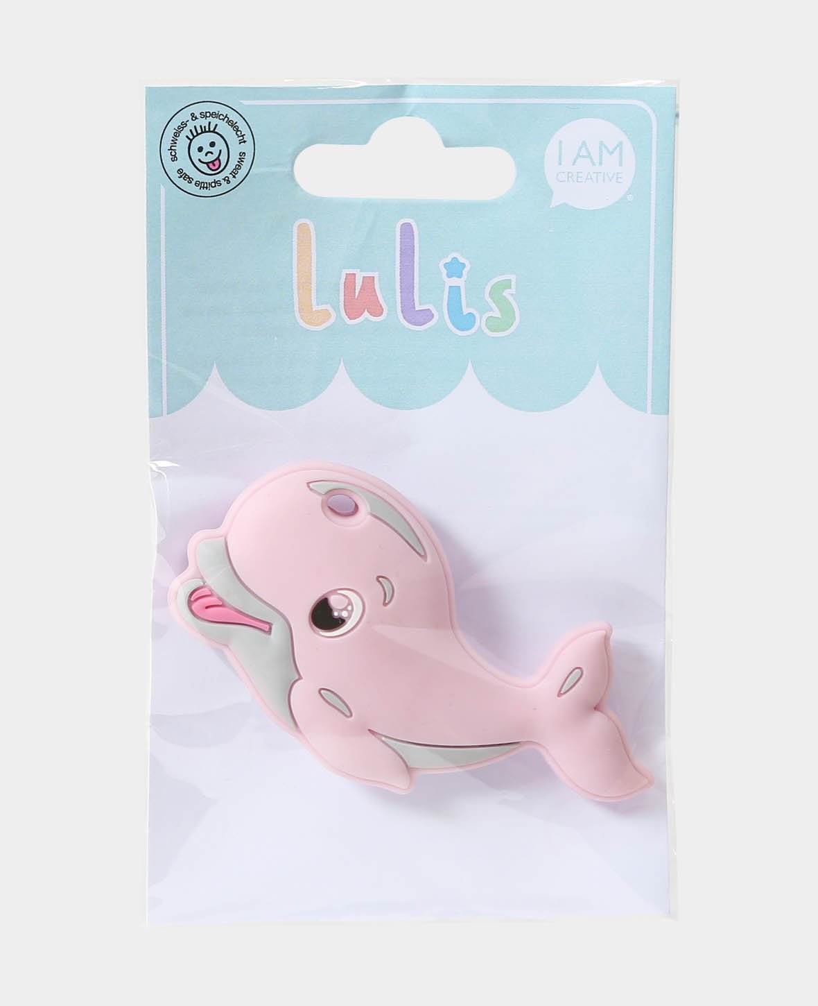 Baleine pour attaches-sucettes, Rose clair, 8 x 1.7 x 4 cm, 1 pc.