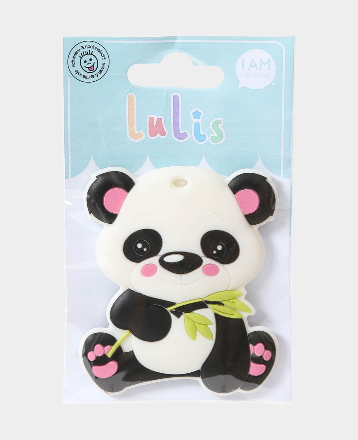 Panda pour attaches-tétines, N/B, 7 x 1.4 x 8 cm, 1 pc.