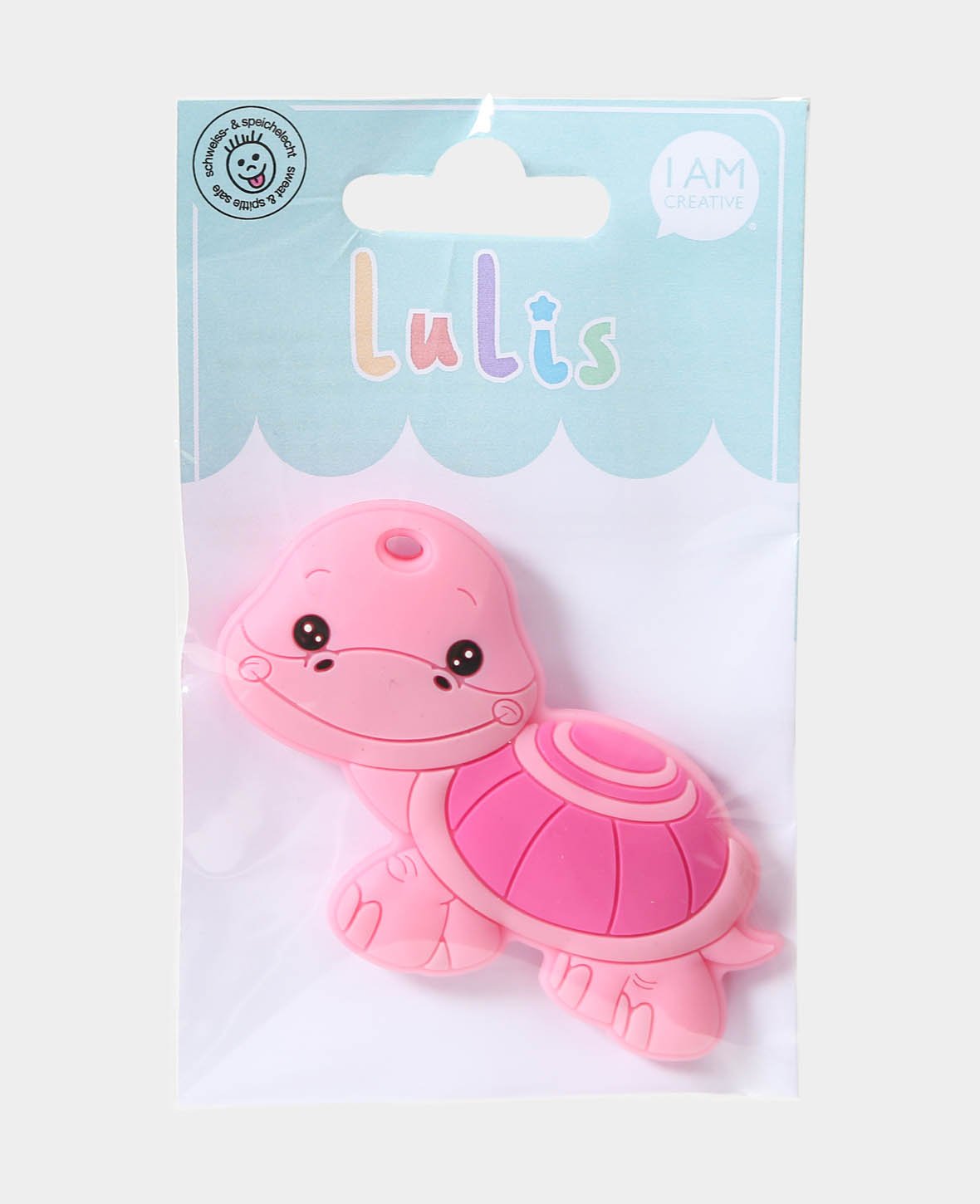 Tortue pour attaches-sucettes, rose, 8 x 1.5 x 6 cm, 1 pce.