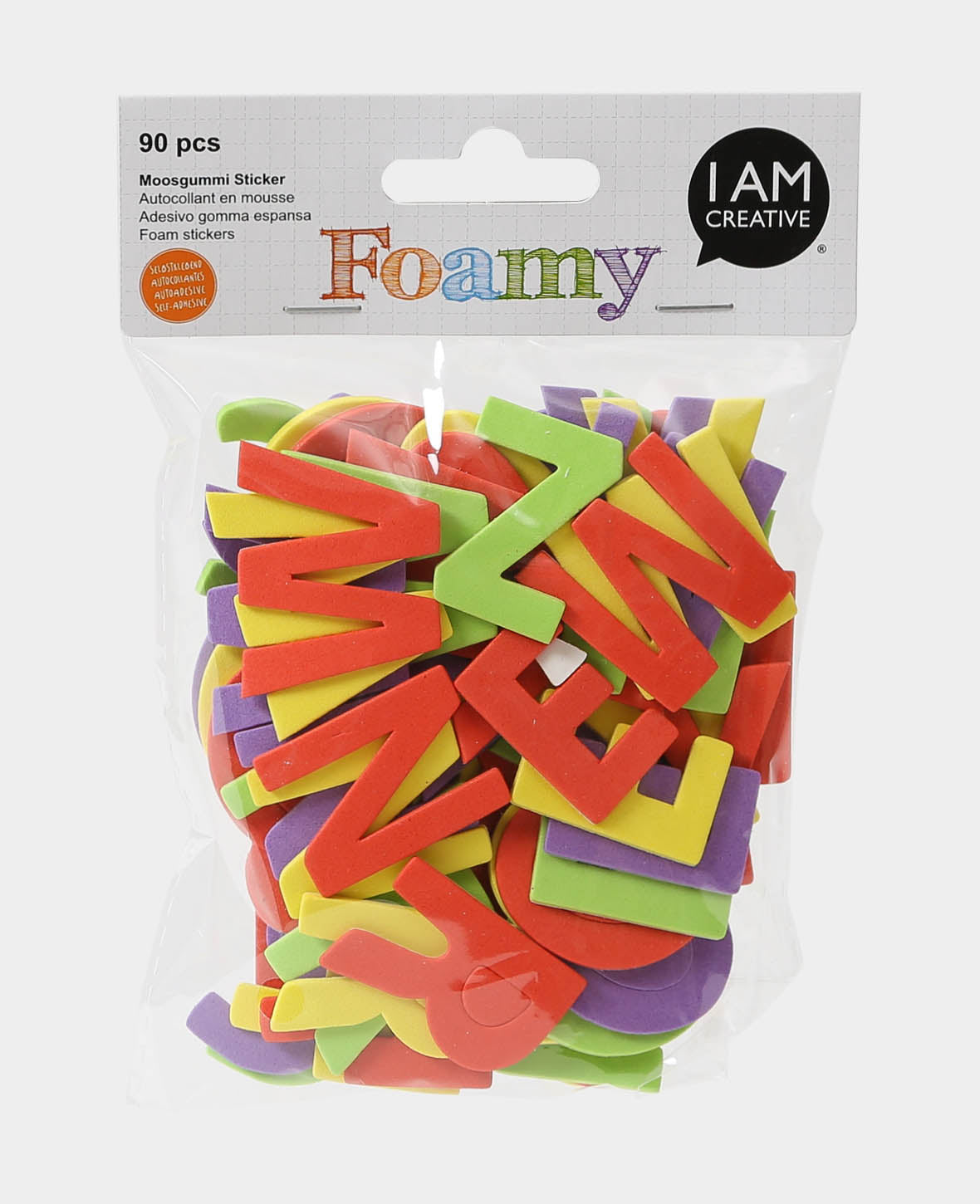 Autocollants ABC en mousse, 3,7 x 3,2 cm, 90 p.