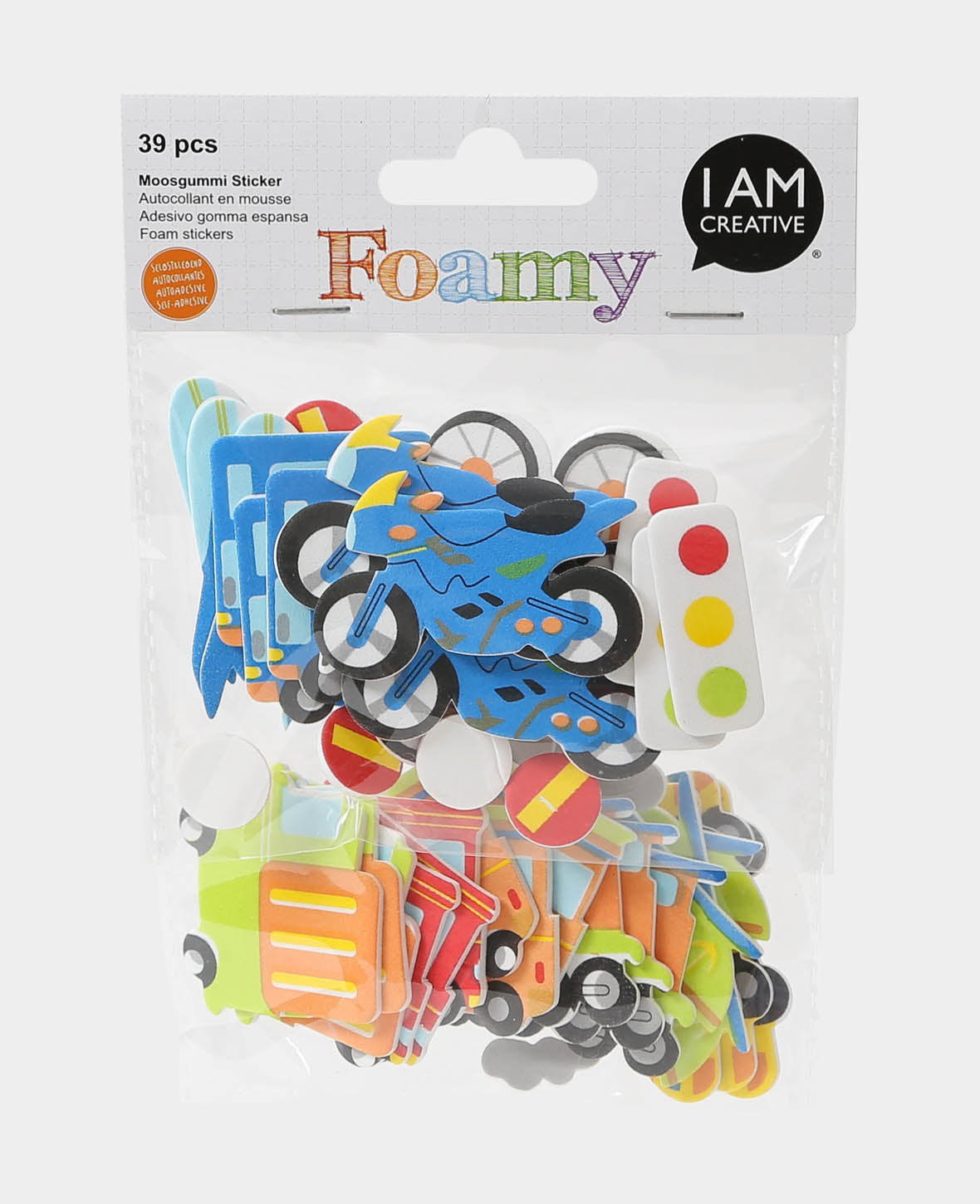 Foam Rubber Stickers Cars II, 1.5-5.5 cm, 39 pcs.
