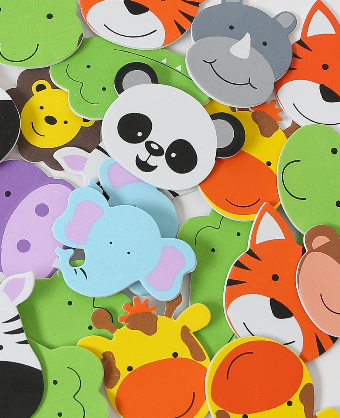 Foam Sticker Zoo Animals, 5.5 x 6 cm, 108 pcs.