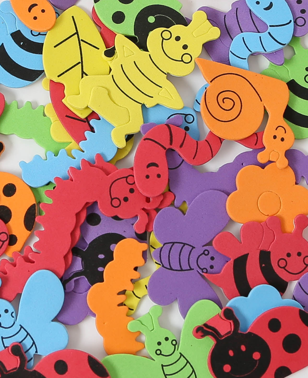 Foam Rubber Stickers Garden Friends, 4.5-7.5 cm, 63 pcs.