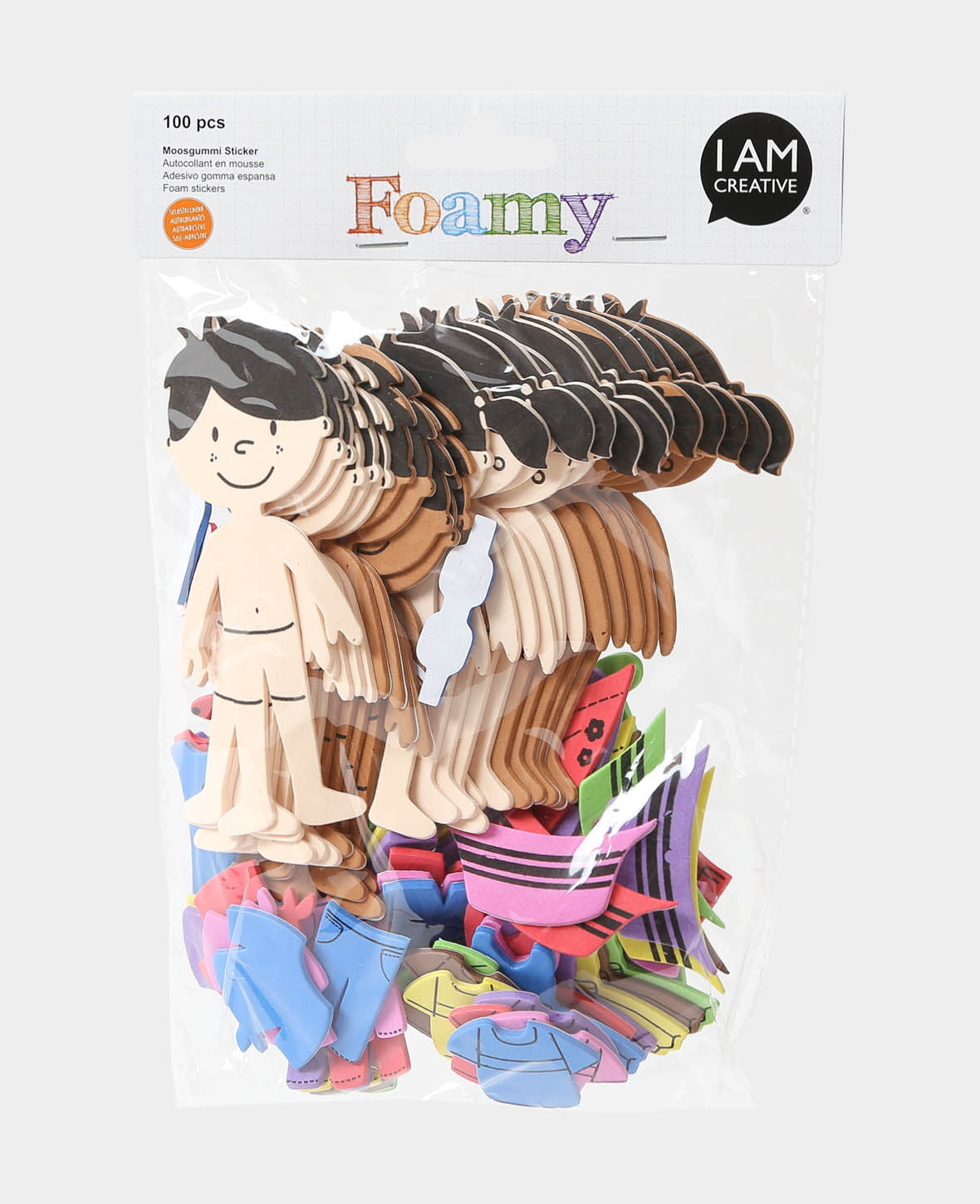 Foam Rubber Stickers Dress it up, 12.5 x 5 cm, 100 pcs.