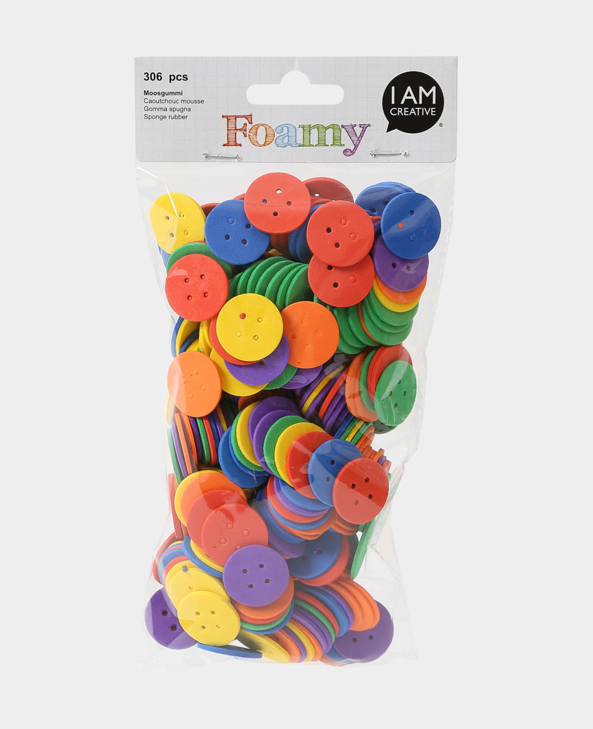 Foam Rubber Buttons, ø 2.4 cm, 306 pcs.