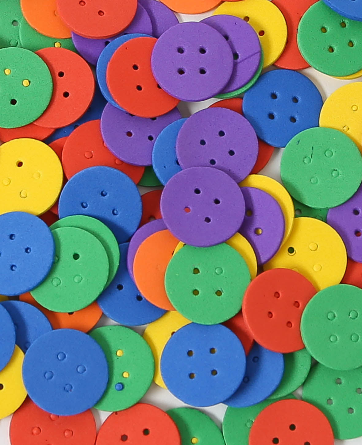 Foam Rubber Buttons, ø 2.4 cm, 306 pcs.