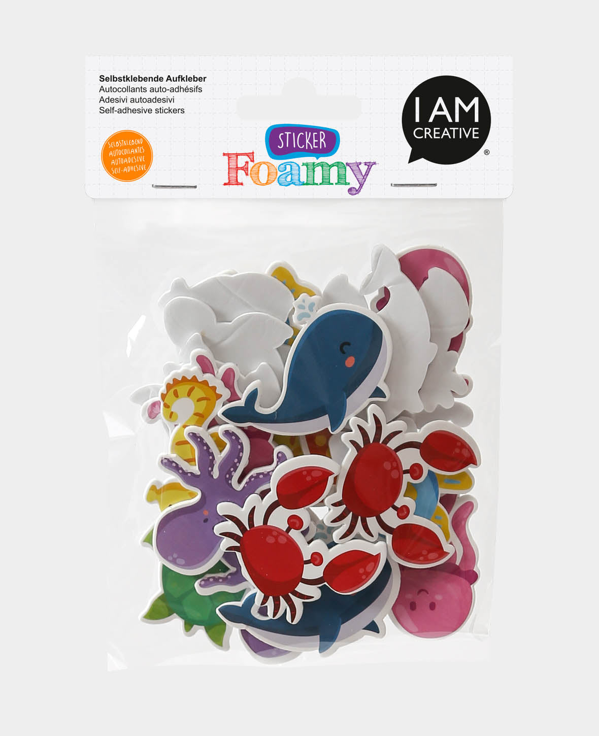 Foam Sea Animals, approx. 4 x 5 cm, 21 pcs.