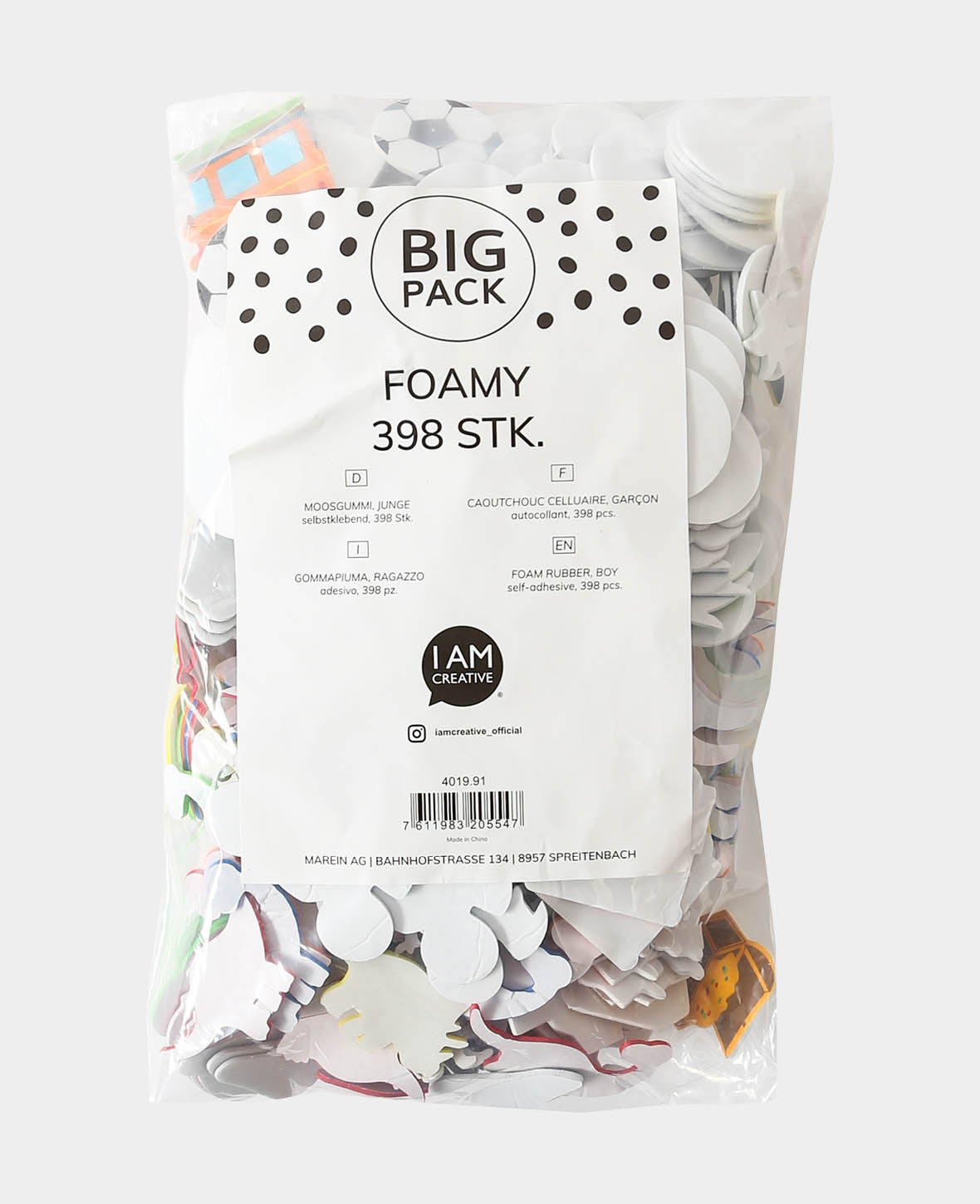 Foam Rubber Sticker Big Pack, 398 pcs.