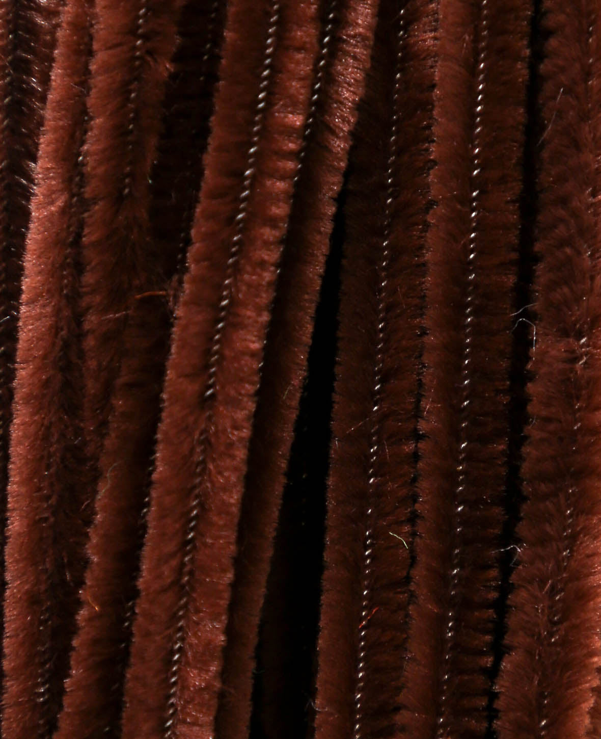 Fil chenille / cure-pipe, marron, ø 9 mm x 50 cm, 12 pièces