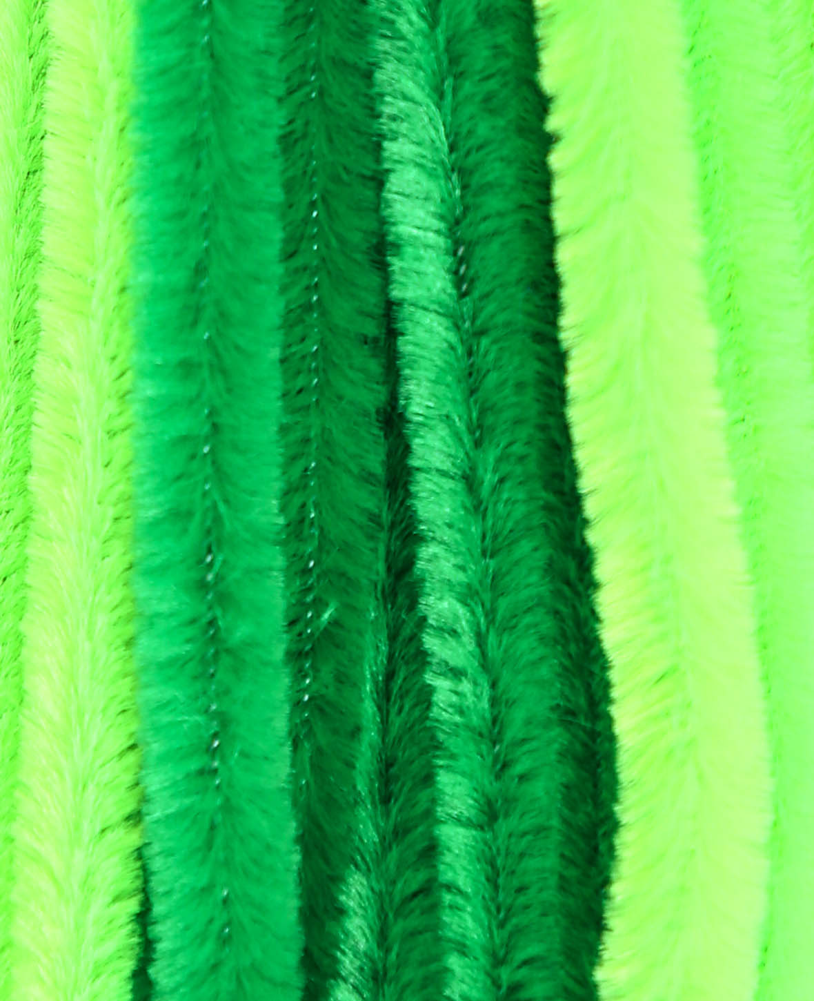 Chenille Wire / Pipe Cleaners, Green Mix, ø 9 mm x 50 cm, 12 pieces