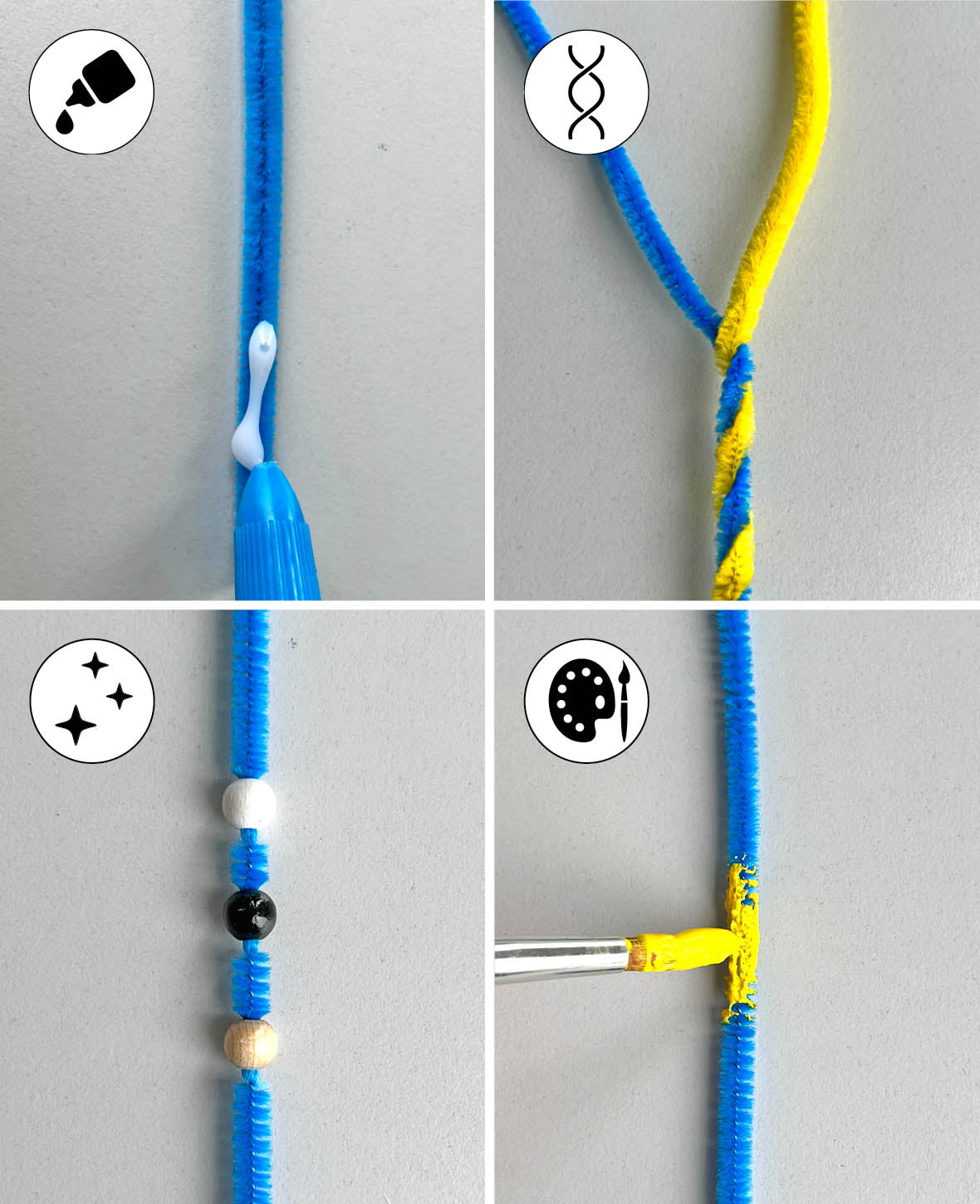 Pipe Cleaners, Assorted Colors, ø 3 mm x 15 cm, 100 pcs