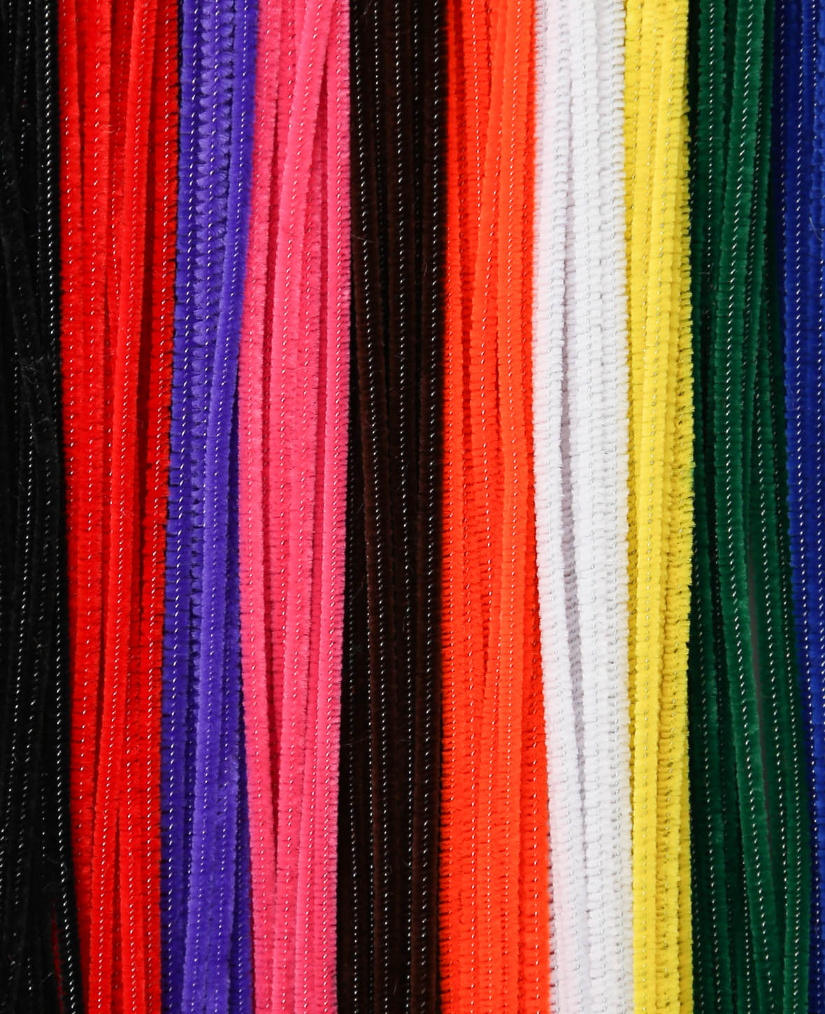 Fil chenille / cure-pipe, coloré, ø 3 mm x 30 cm, 100 pièces