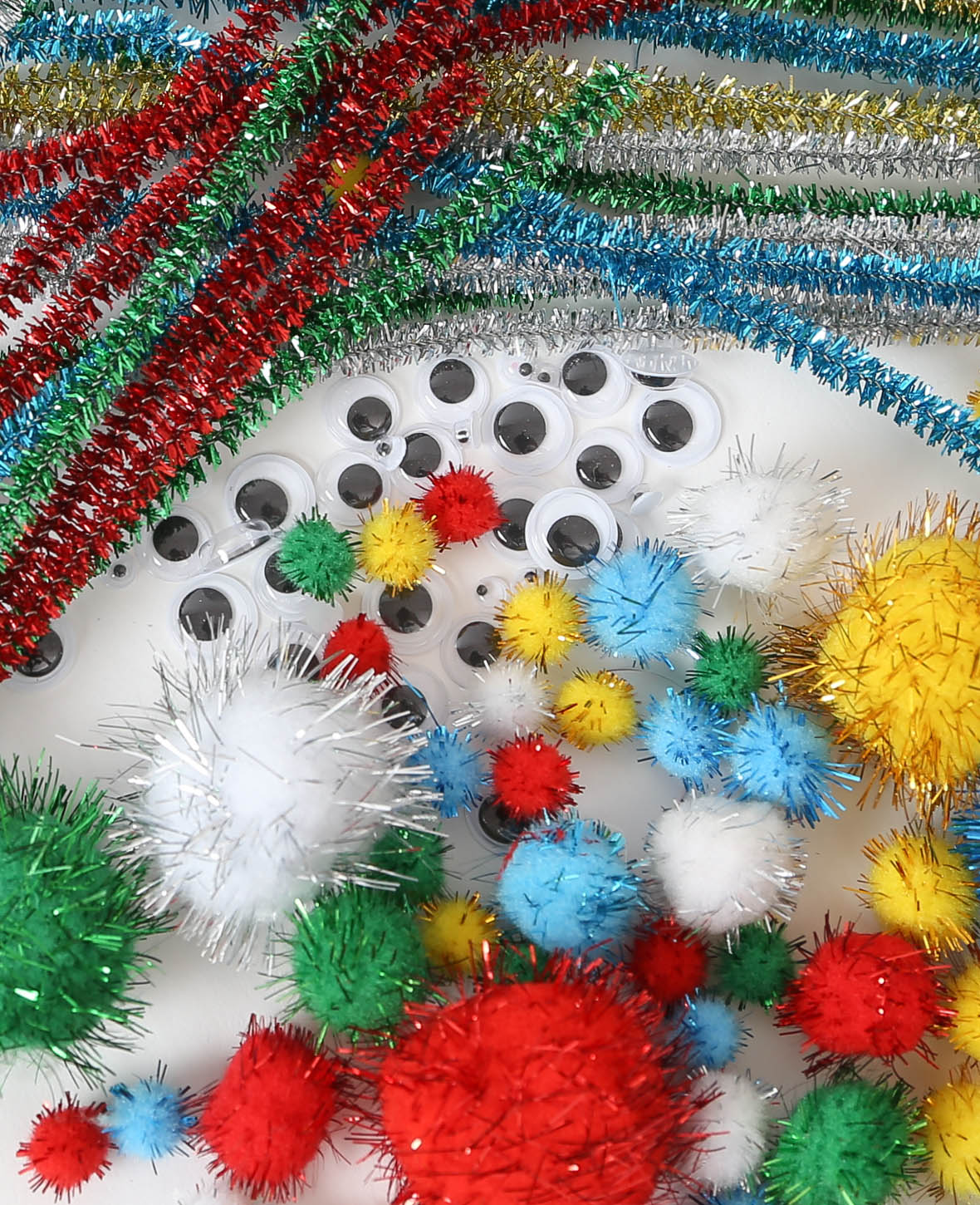 Set de chenilles & pompons scintillants