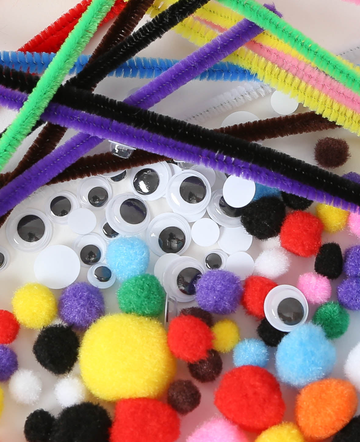 Chenille & Pom-Pom Set, multicolored