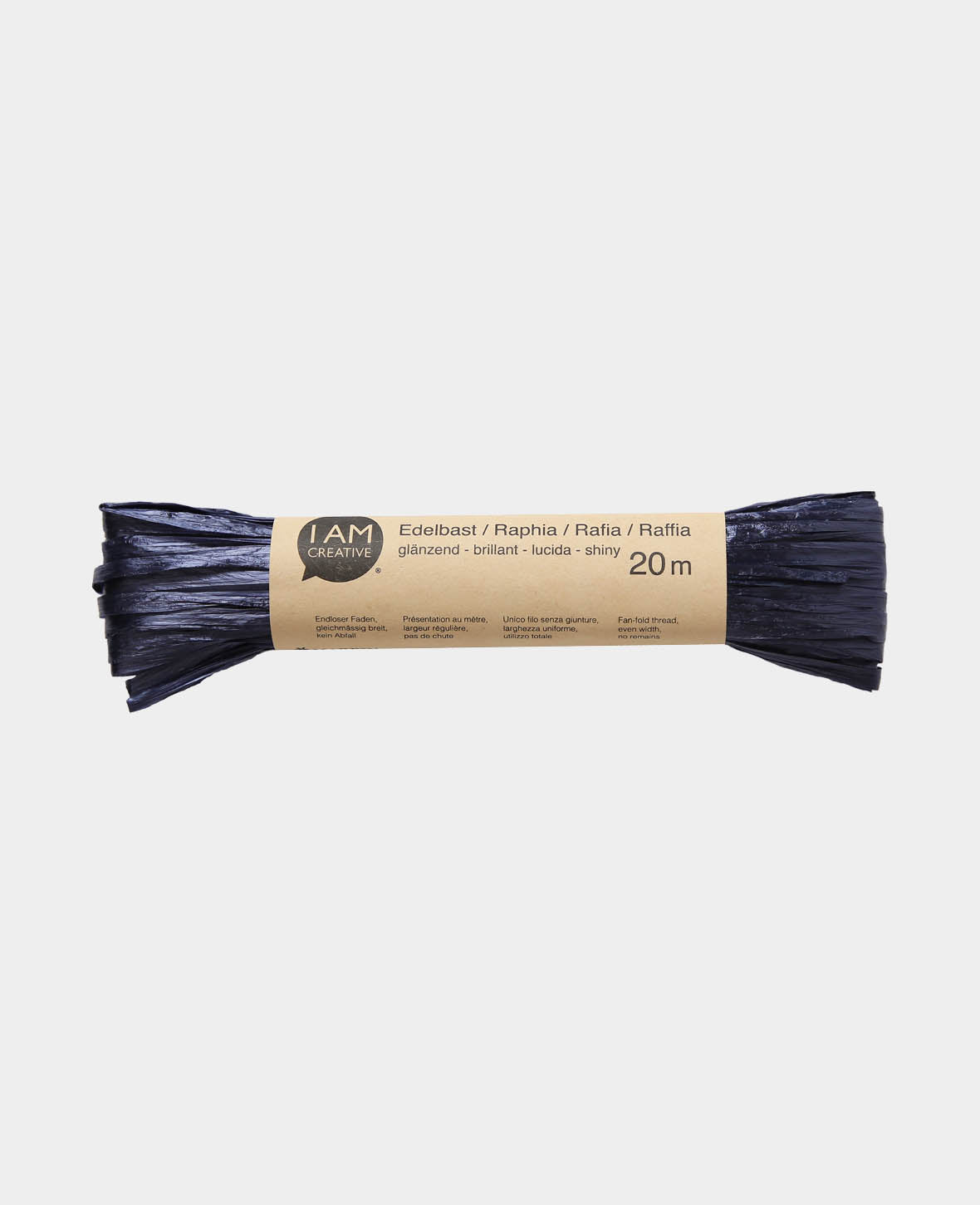 Noble bast glossy, Night Blue, 20 m