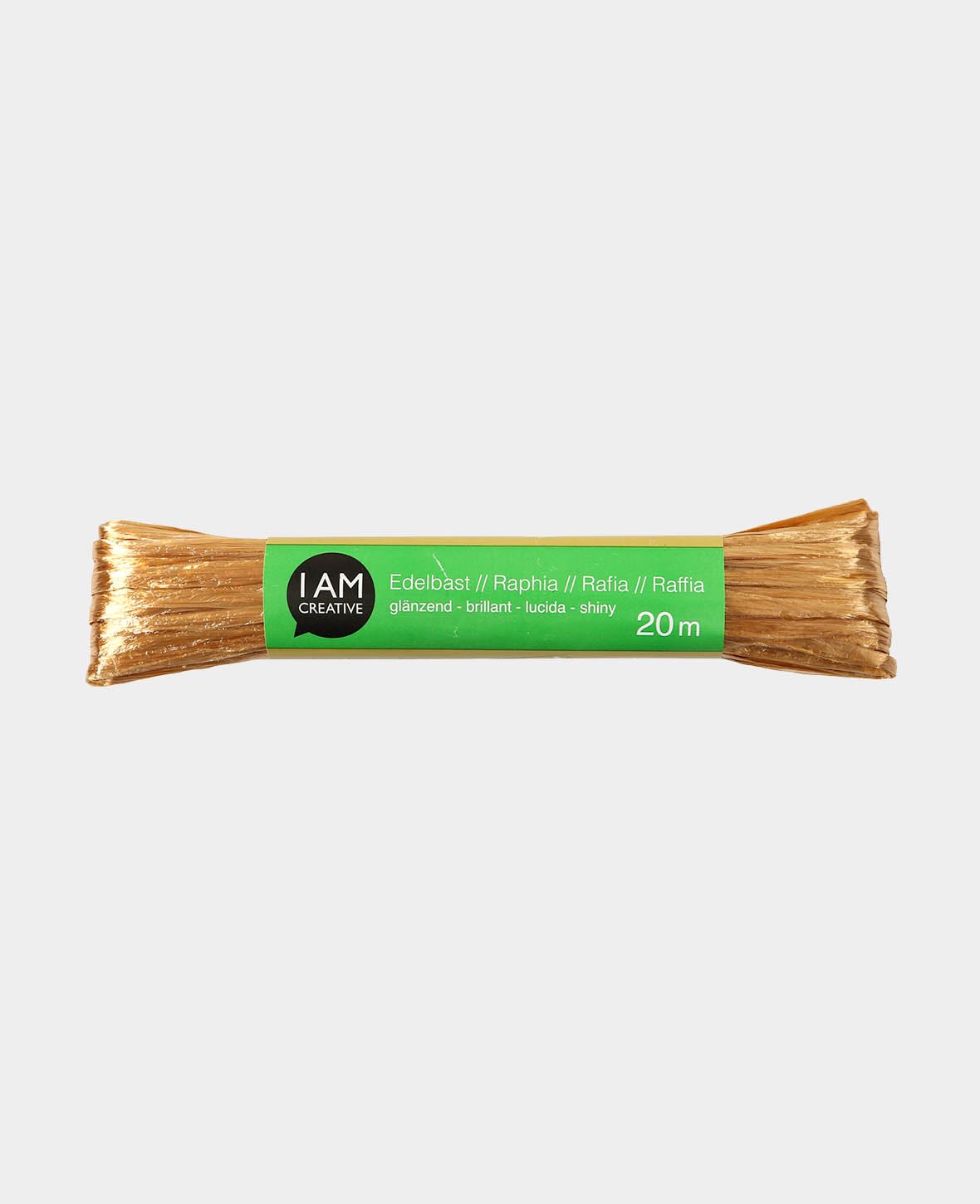 Raffia shiny, brown, 20 m