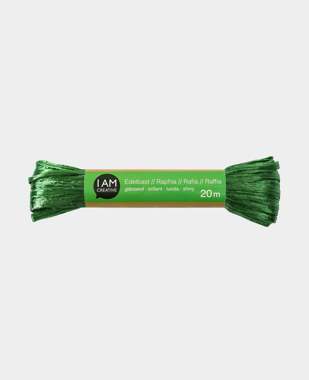 Florist ribbon shiny, green, 20 m