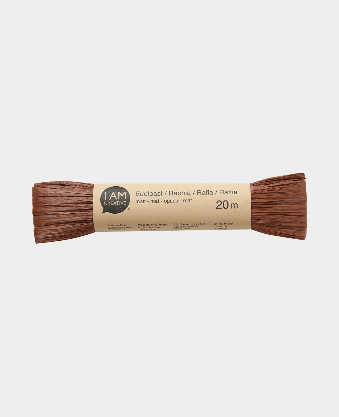 Raffia matt, Dark brown, 20 m
