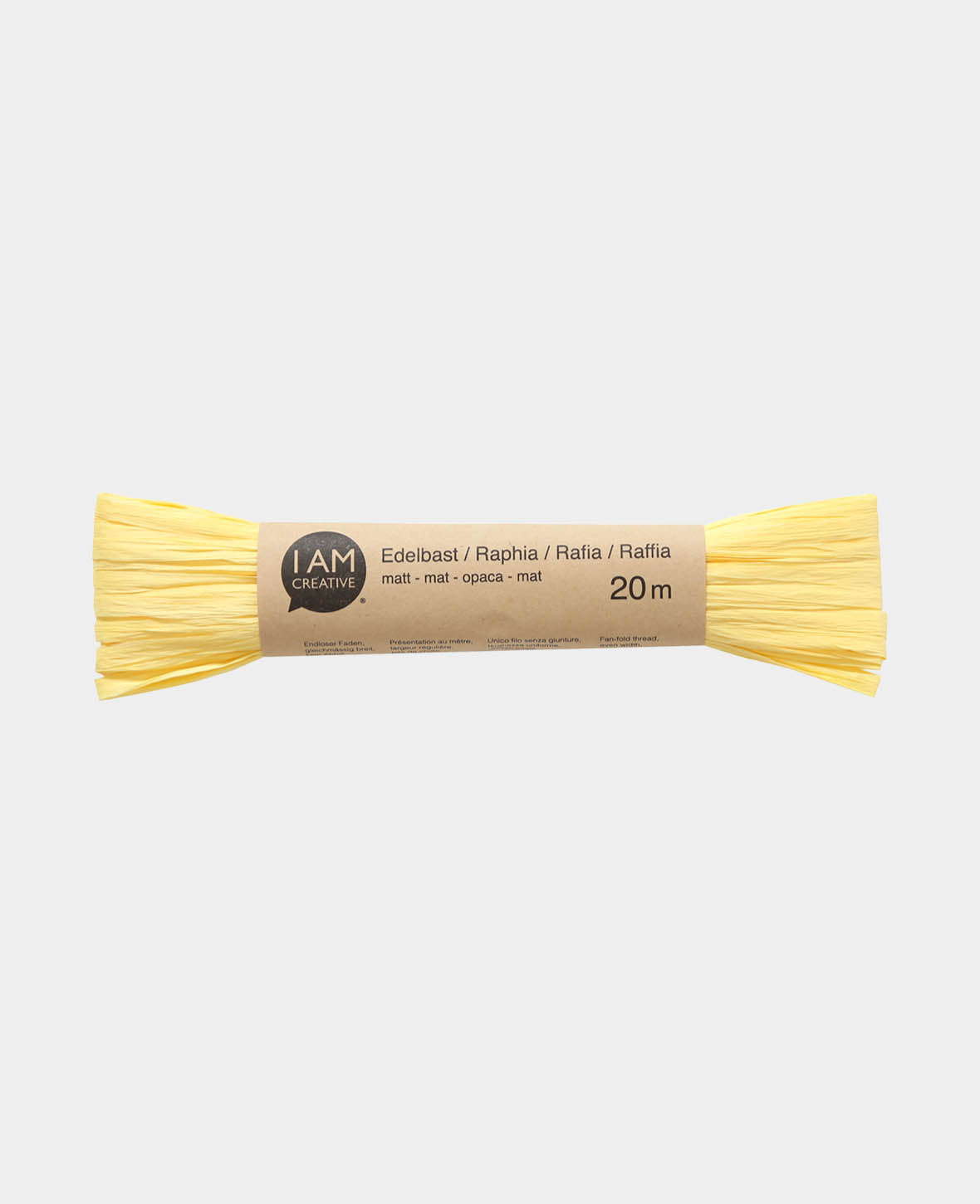 Raffia mat, yellow, 20 m