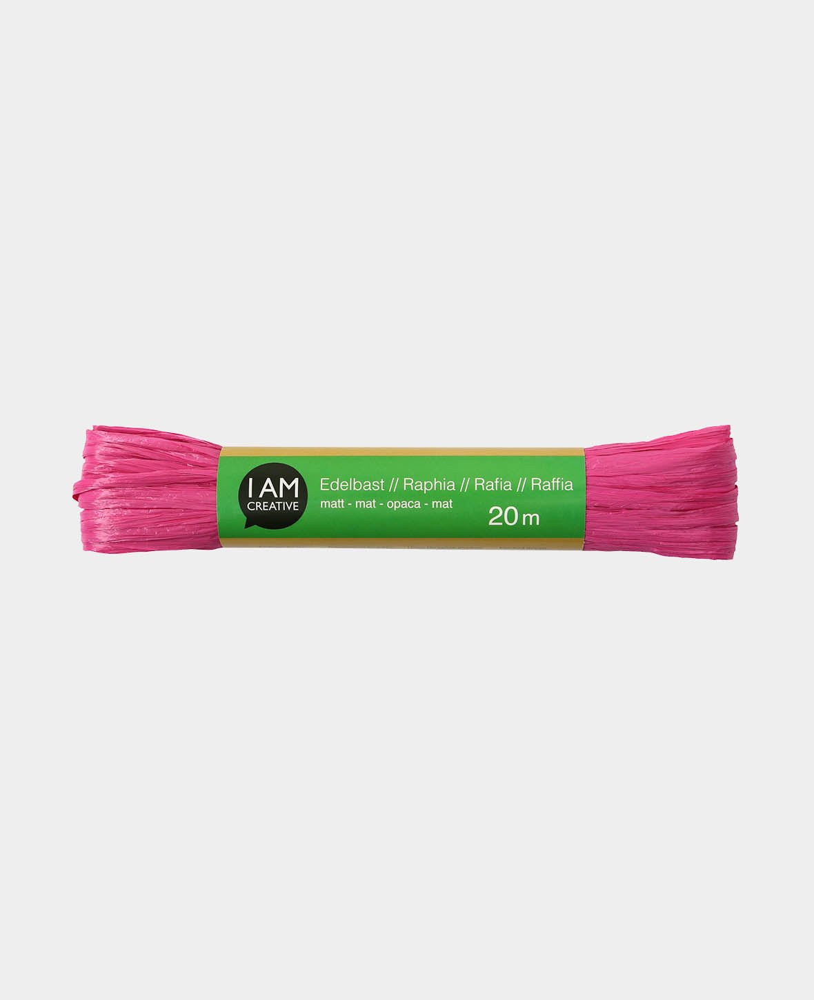 Raffia matt, Pink, 20 m