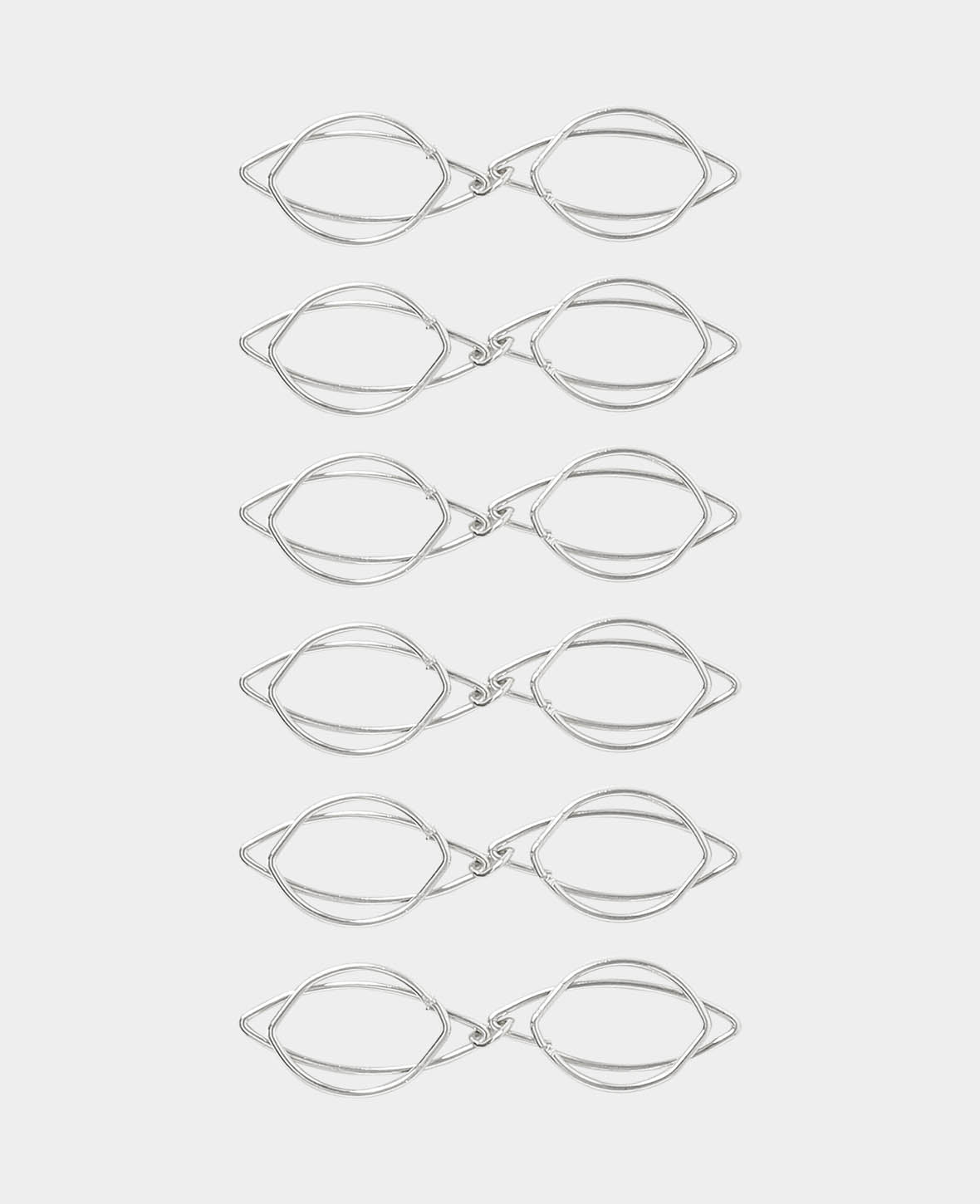 Pinces photo, pinces à suspendre pour dessins et photos avec articulation mobile, ouverture max. 15 mm, argent, 6 pcs.