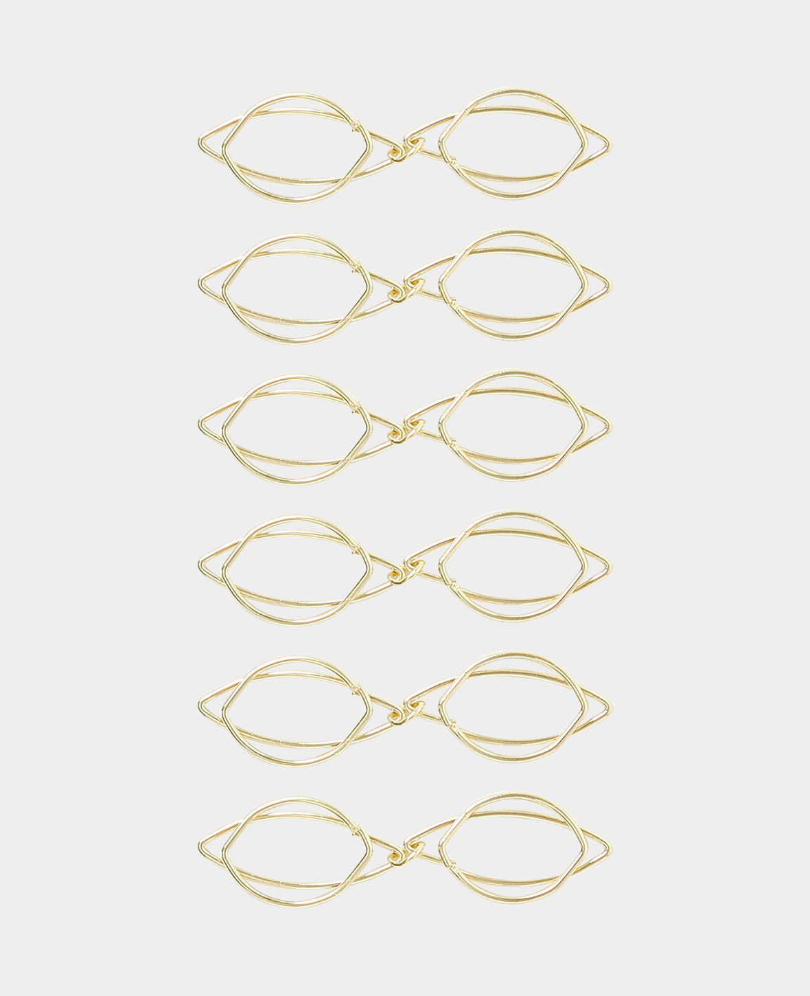 Clips photo, pinces photo avec articulation mobile, ouverture max. 15 mm, doré, 6 pcs.