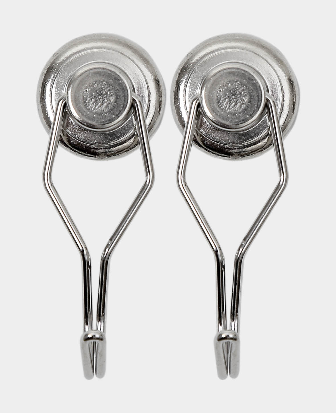 Extra strong magnetic hooks, magnets with movable wire hook, silver, 2.5 x ø 2.5 x 6.5 cm, 2 pieces