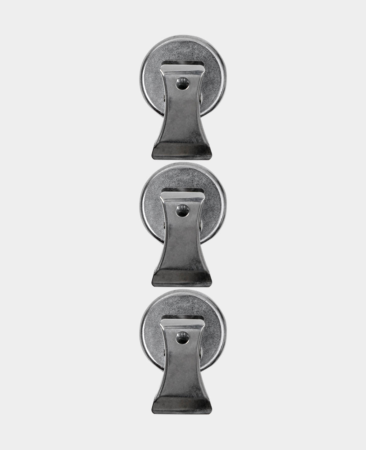 XL Magnets with Clip Strong, Magnetic Clips with Good Clamping Force, Silver, 3.6 x 2.4 x 5 cm, 3 Pieces