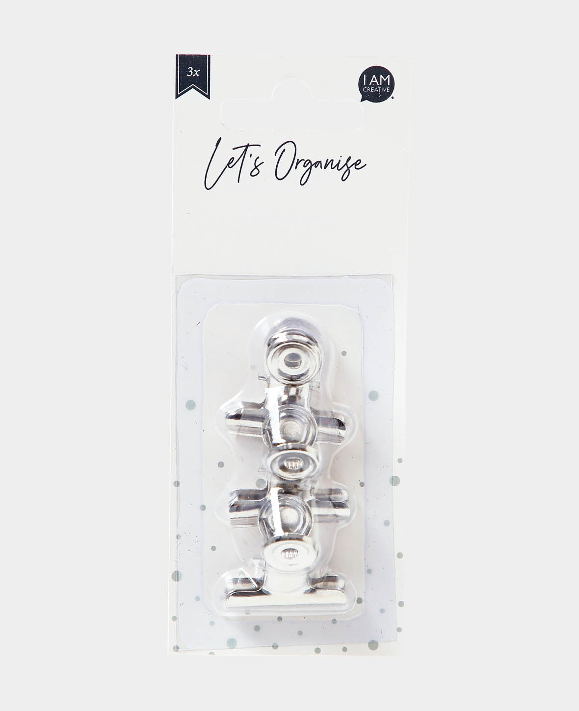 Strong magnets with clip, magnetic clips with good clamping force, silver, 3 x 2.5 x 3 cm, 3 pieces