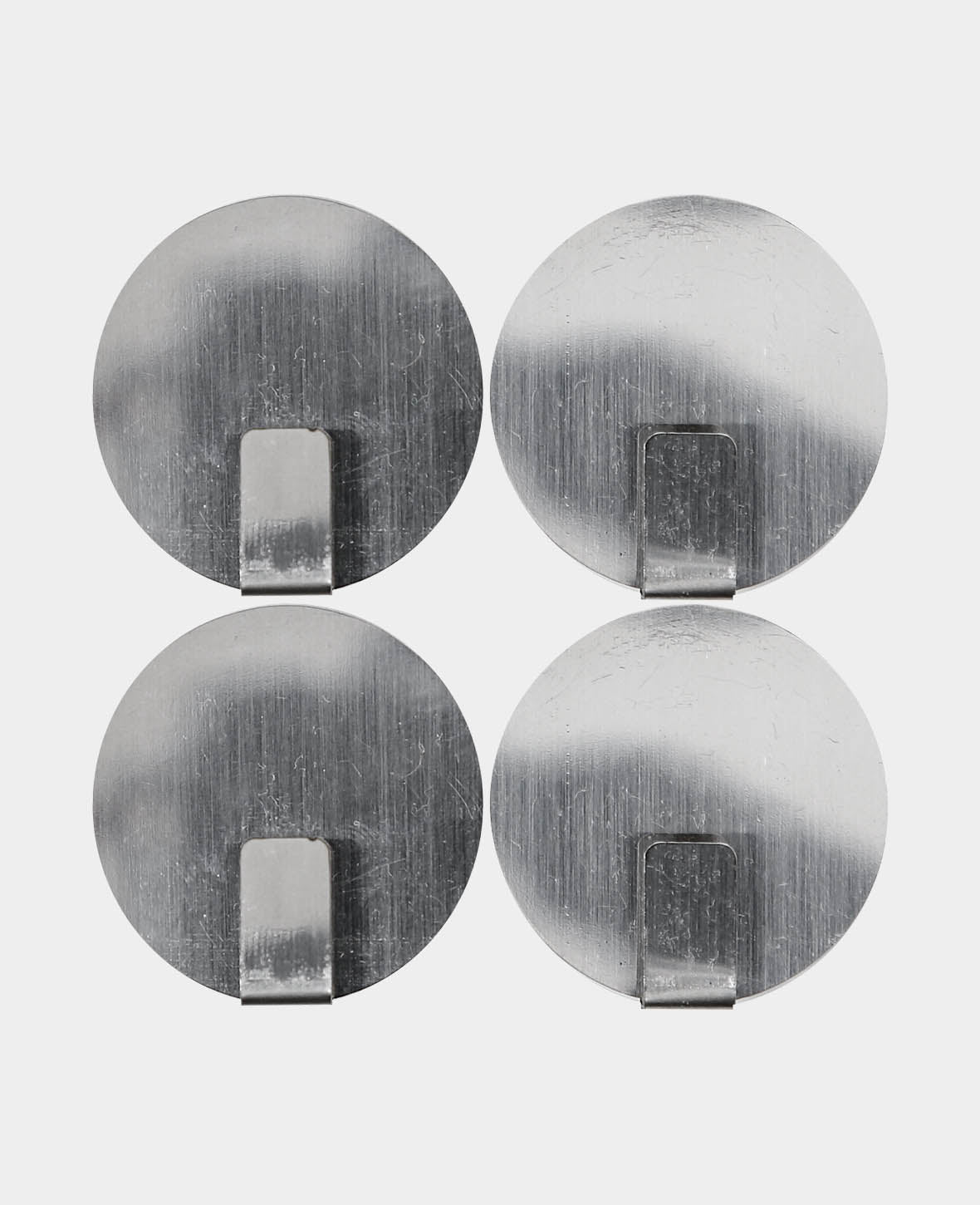 Strong Hook Magnets, Magnetic Hooks for Towels or Clothes with Good Adhesion, Silver, ø 3.5 x 0.8 cm, 4 Pieces
