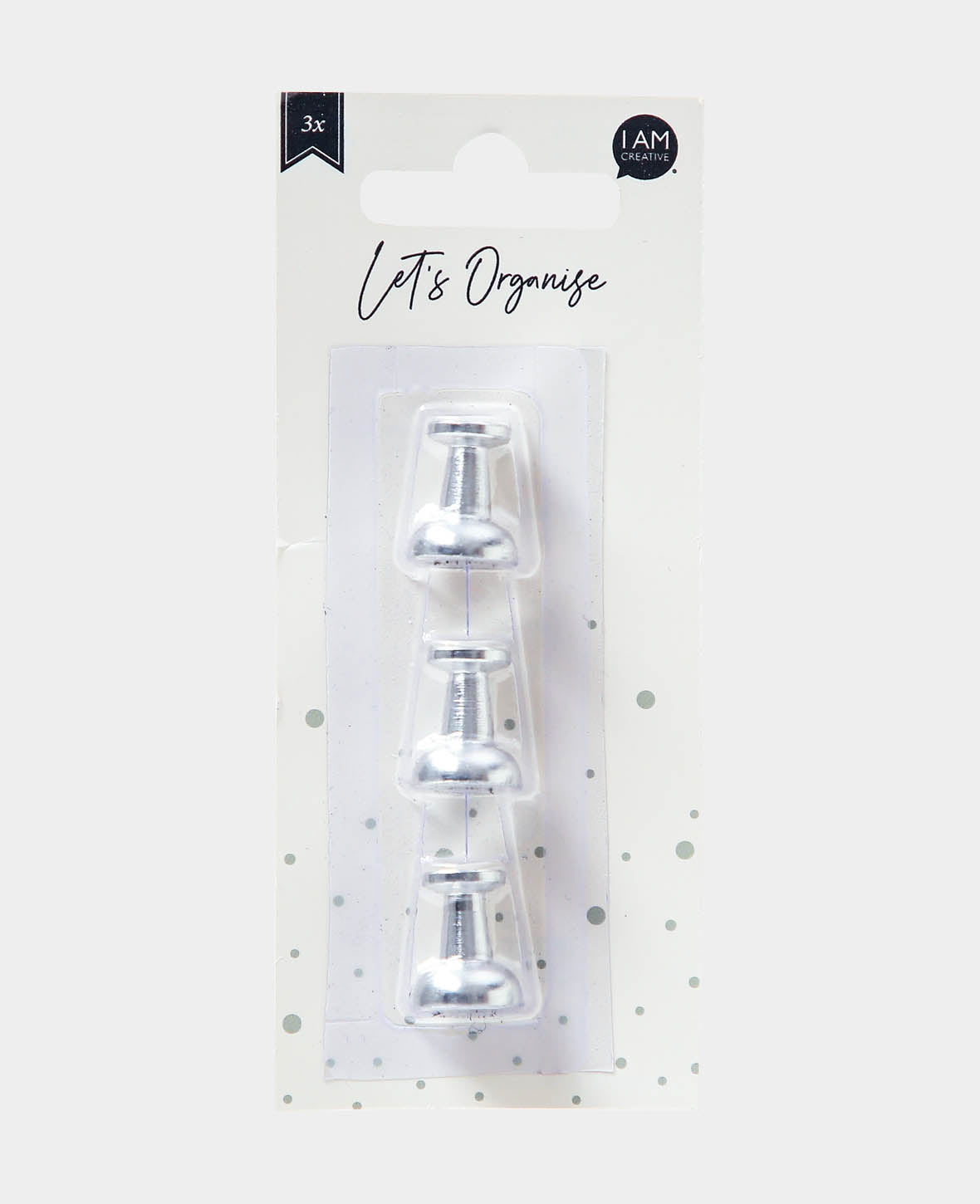 Strong grip magnets, cone magnets with good adhesive force, silver, ø 1.5 x 2 cm, 3 pieces