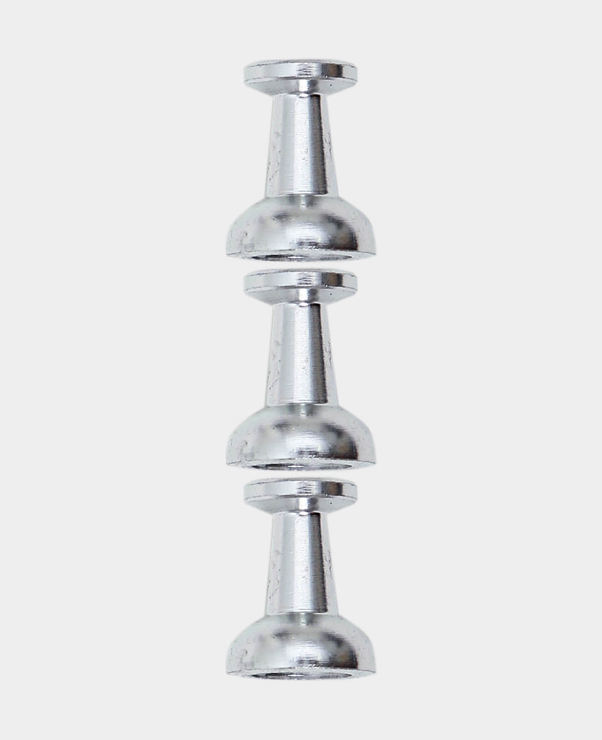 Strong grip magnets, cone magnets with good adhesive force, silver, ø 1.5 x 2 cm, 3 pieces