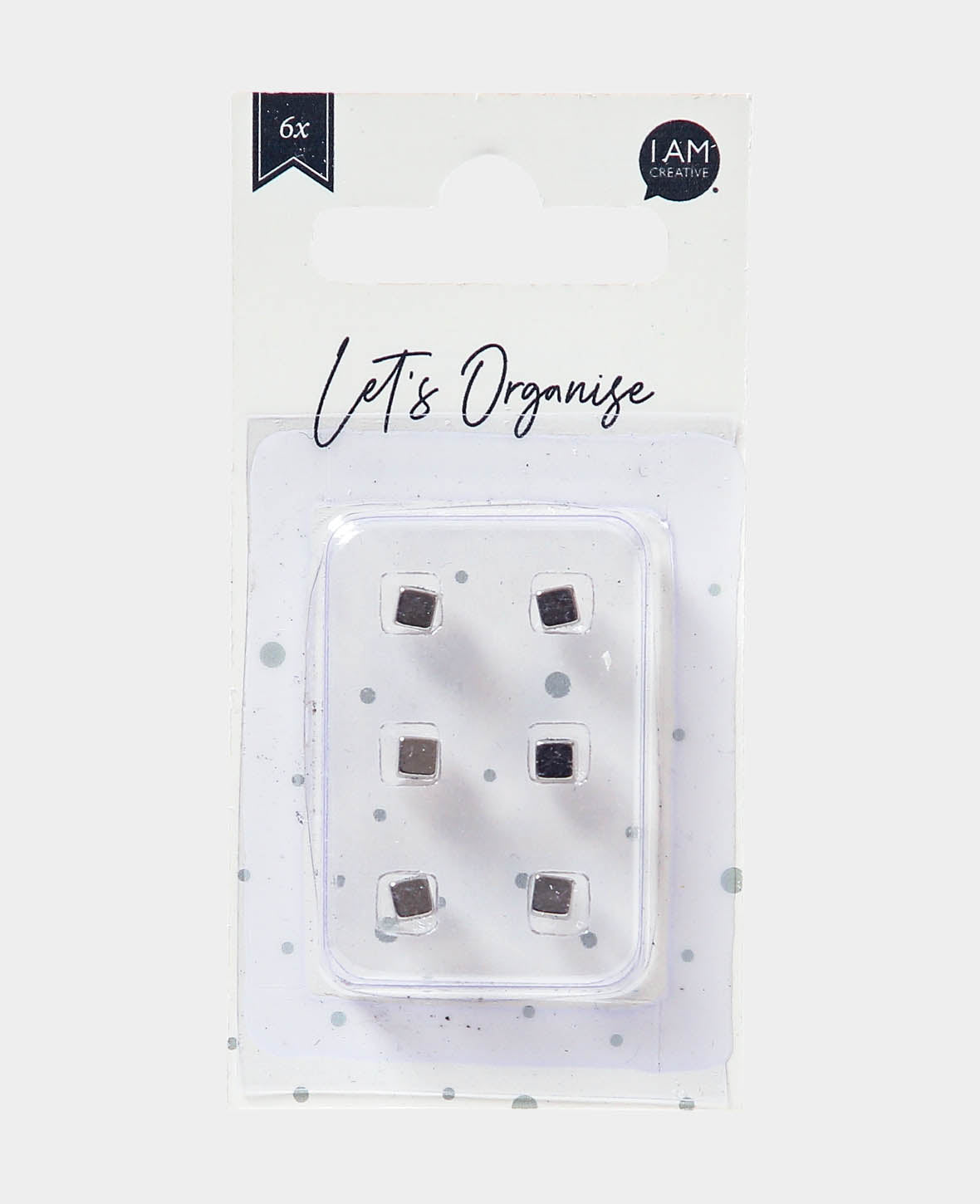 Strong Square Magnets, Cube Magnets with Good Adhesion, Silver, 0.4 x 0.4 x 0.4 cm, 6 Pieces
