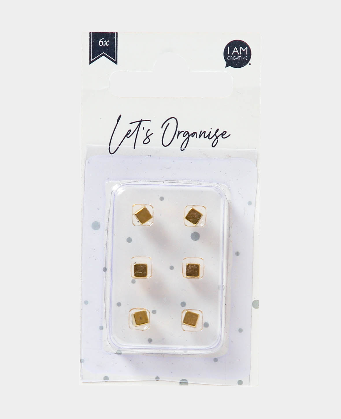 Strong Square Magnets, Cube Magnets with Good Adhesion, Gold, 0.4 x 0.4 x 0.4 cm, 6 Pieces
