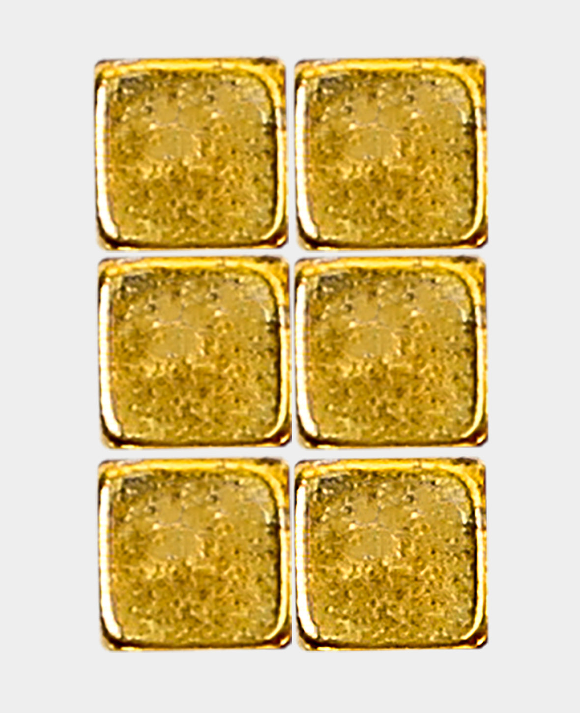 Strong Square Magnets, Cube Magnets with Good Adhesion, Gold, 0.4 x 0.4 x 0.4 cm, 6 Pieces