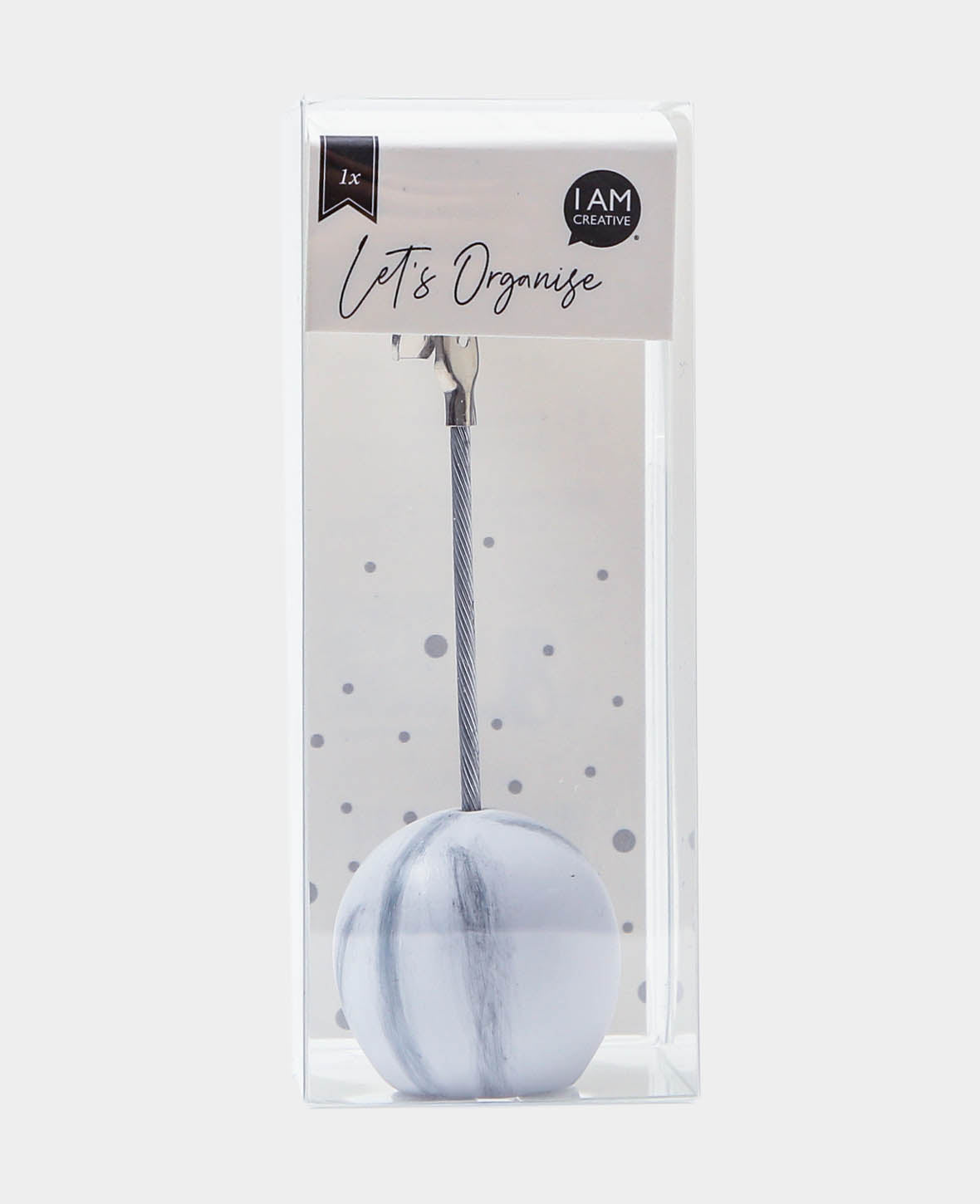 Magnetic Photo Holder, Crocodile Clip with Magnetic Base, Grey & Silver, ø 2.9 x 10 cm