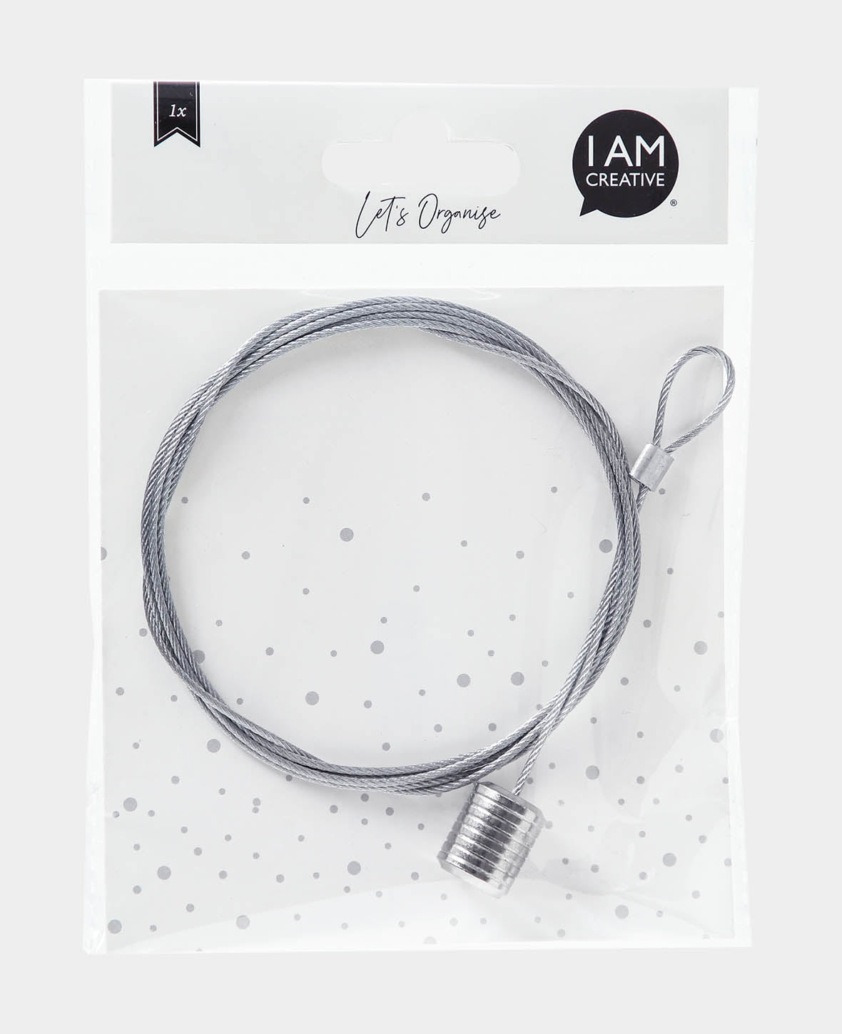 Photo rope with weight, silver, 1.5 m x 1.5 x 1.8 cm,