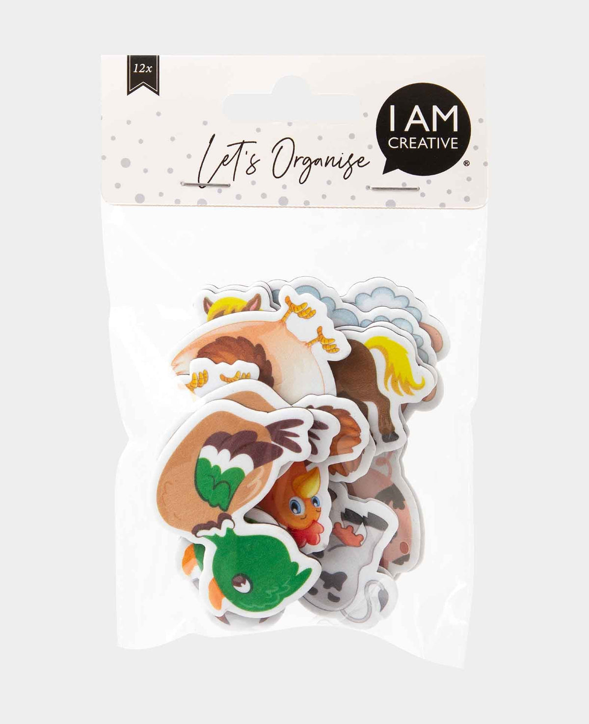 Magnets Farm, for crafting, playing and decorating, 12 pieces