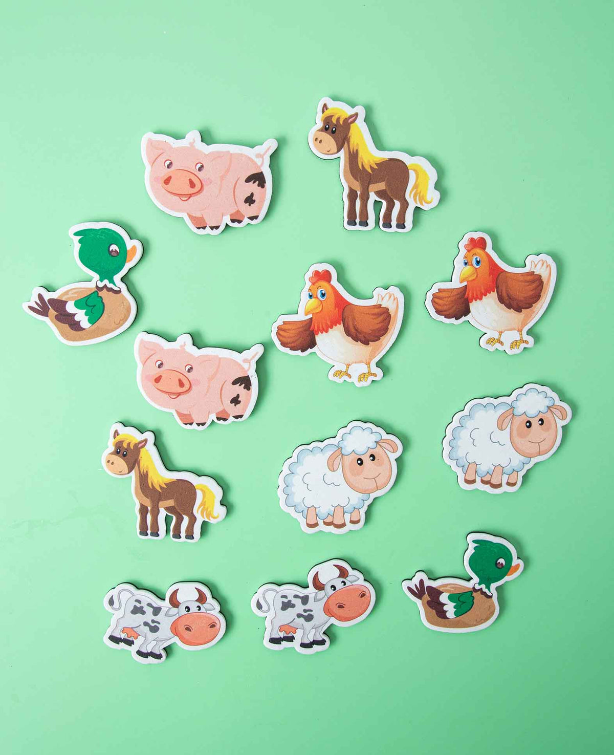Magnets Farm, for crafting, playing and decorating, 12 pieces