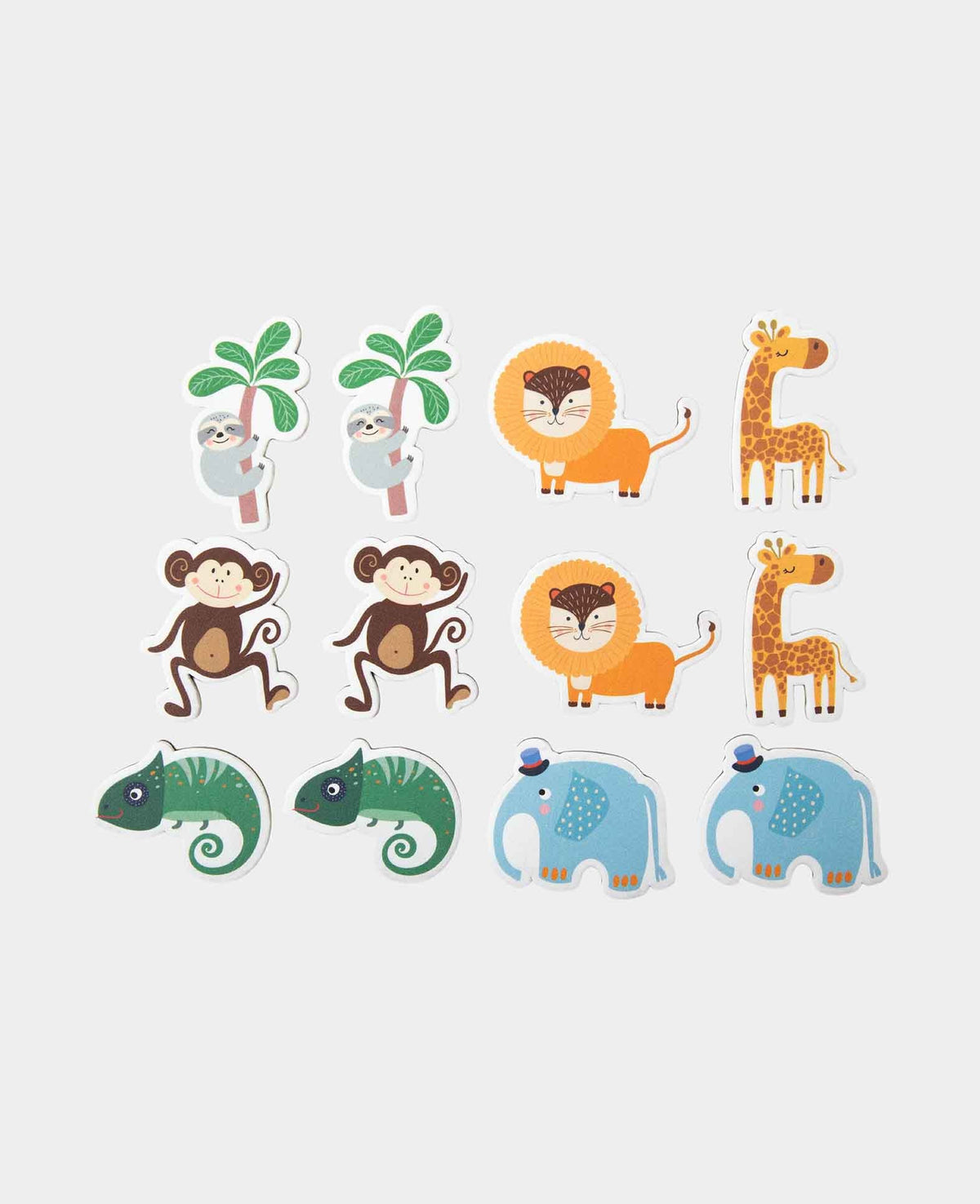 Magnets Jungle, for crafts, games, and decoration, 12 pcs.