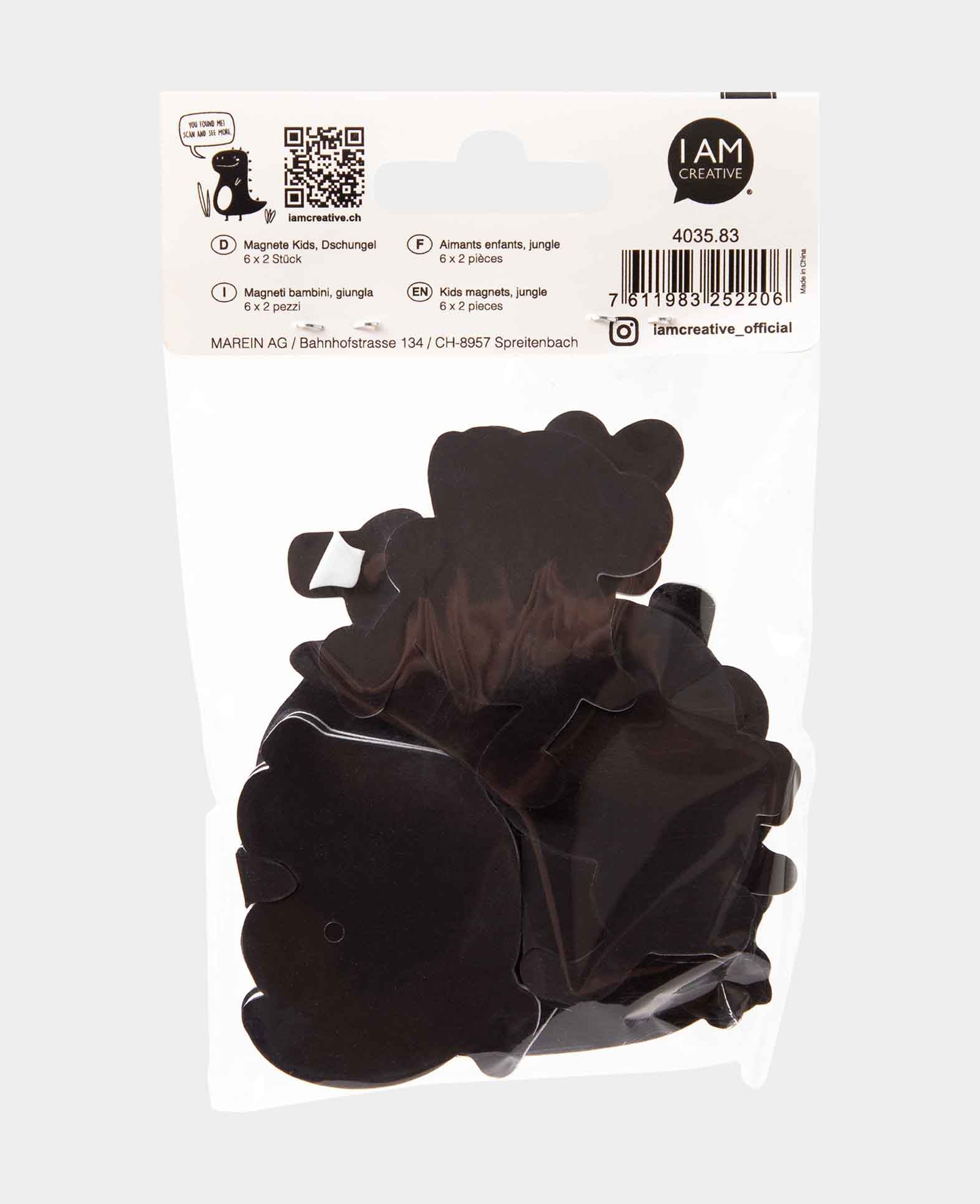 Aimants Jungle, pour bricoler, jouer et décorer, 12 pcs.