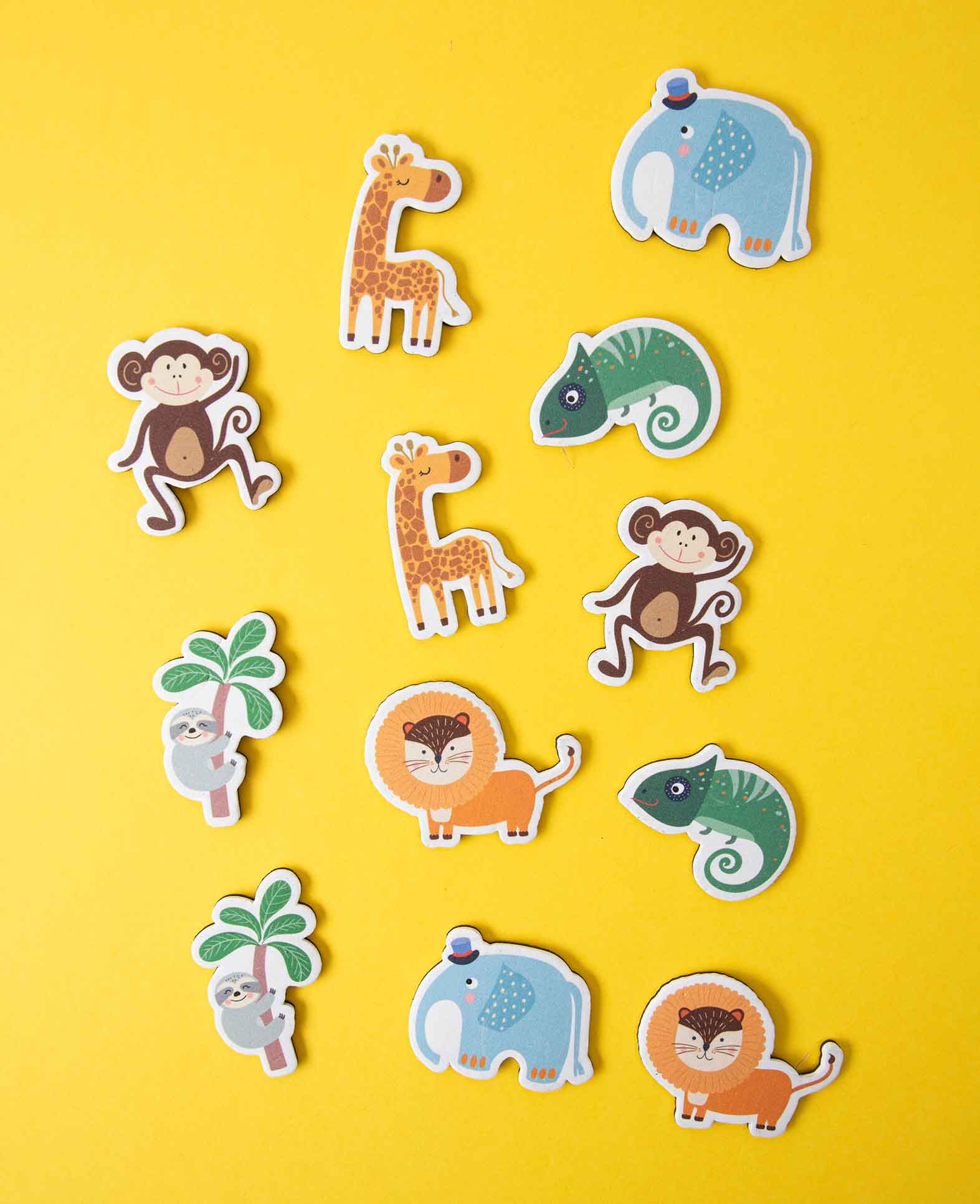 Aimants Jungle, pour bricoler, jouer et décorer, 12 pcs.