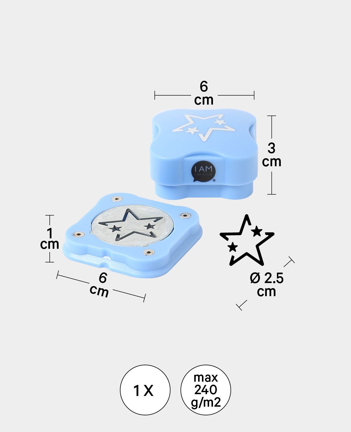 Magnetic Stanzer ø 25 mm, Sterne