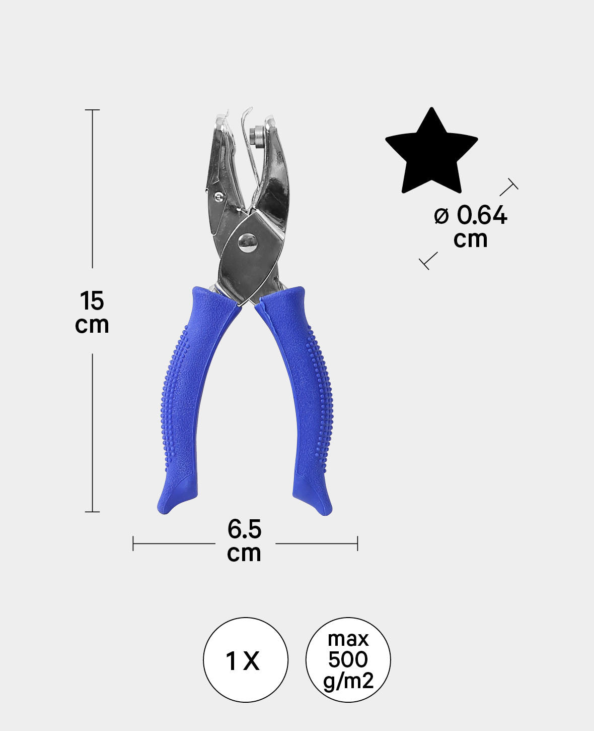 Hole Punch Star, ø 6.4 mm